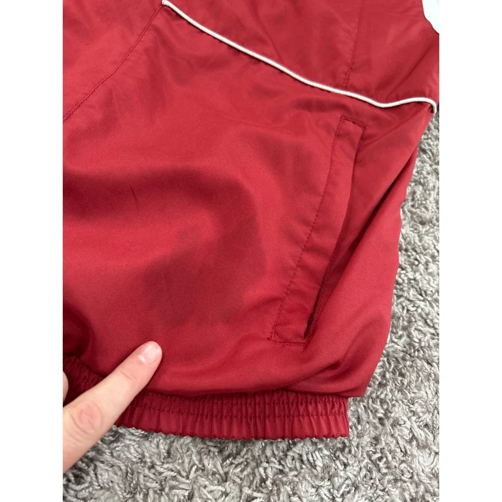Vintage y2k Reebok Track Jacket Full Zip Windbreaker‎ Lightweight Red Mens L